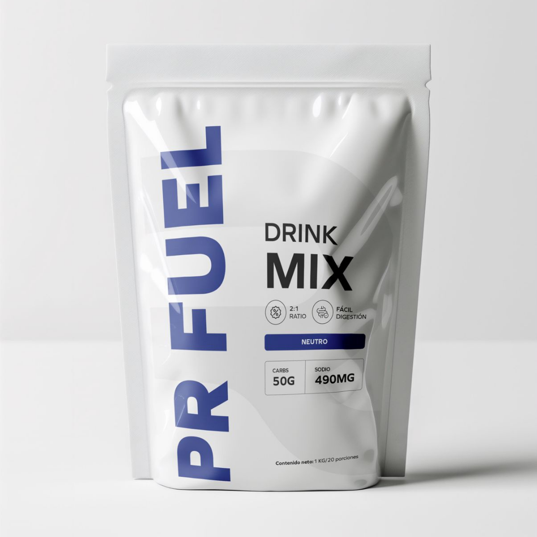 Drink Mix 1 kg (20 porciones). 50 gr de carbohidrato por porción. Energía eficiente y sostenida para entrenamientos y competencias.