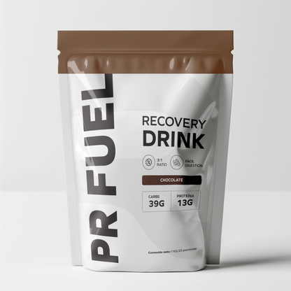 Recovery Drink 1 kg (20 porciones). 39 gr de carbohidrato y 13 gr de proteína por porción. Favorece la reparación muscular y optimiza la recuperación tras entrenamientos intensos y competencias.