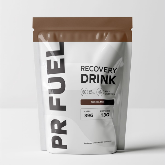 Recovery Drink 1 kg (20 porciones). 39 gr de carbohidrato y 13 gr de proteína por porción. Favorece la reparación muscular y optimiza la recuperación tras entrenamientos intensos y competencias.